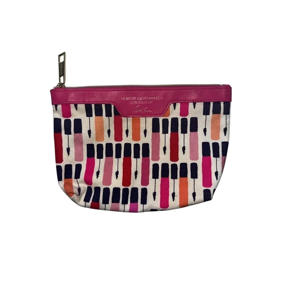 Estee‎ Lauder 2-Piece Cosmetic Makeup Bag Bundle Travel Pouches Beauty Print